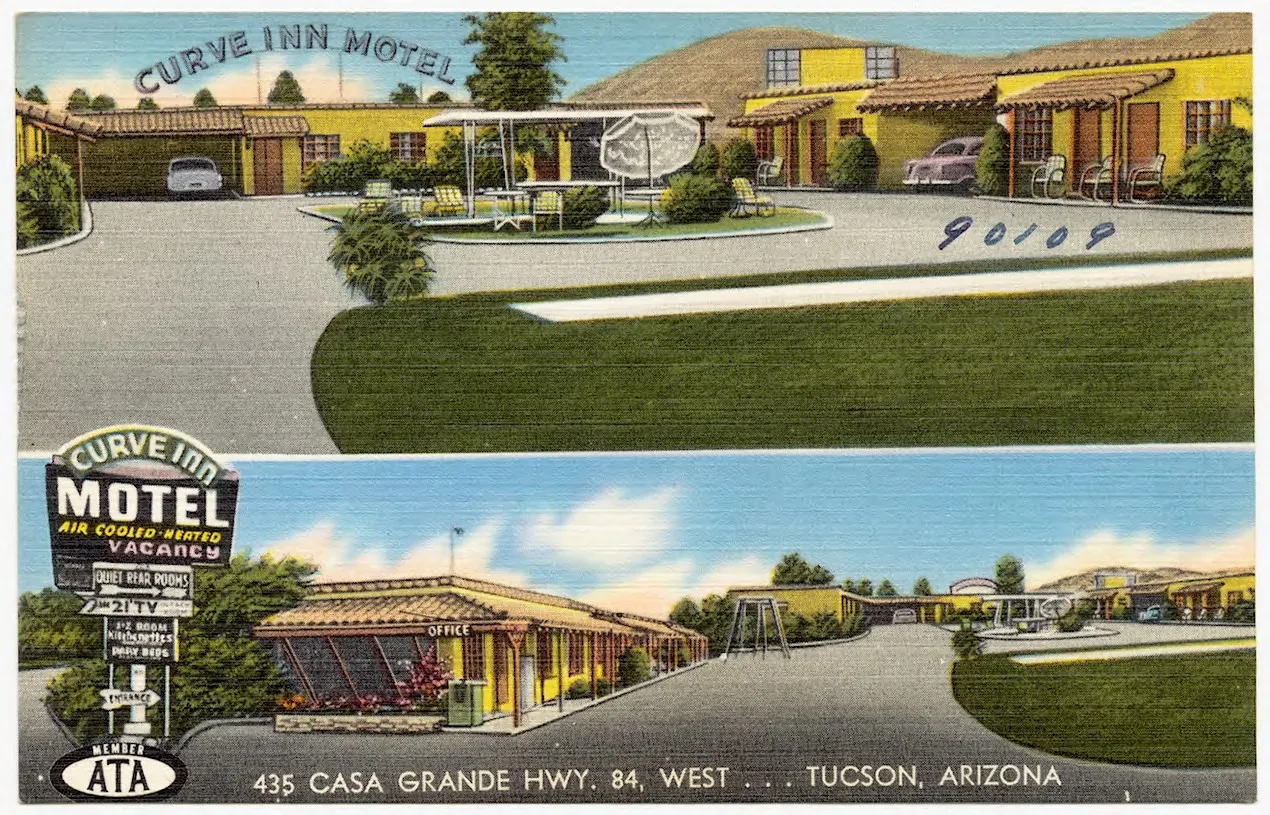 Arizona Inn, Tucson: Curve Inn Motel, Casa Grande hwy. 84 west, Tucson, Arizona